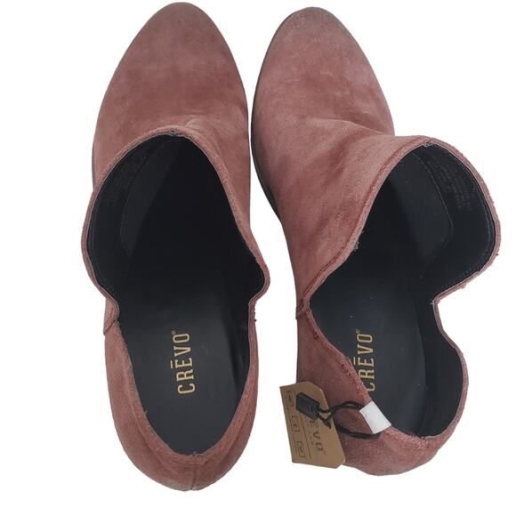 NWT Crevo | Leighton Perforated Suede Leather Distressed Ankle Booties - Picture 8 of 11